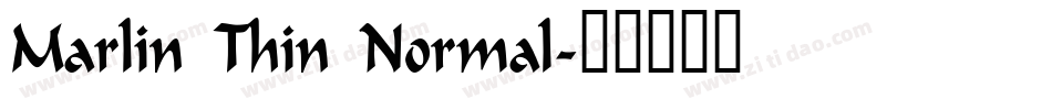 Marlin Thin Normal字体转换